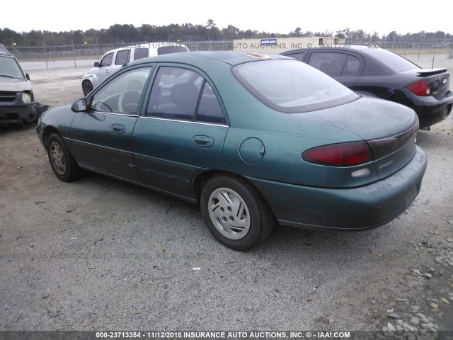 1FALP10P7VW268663 - 1997 FORD ESCORT GREEN photo 3