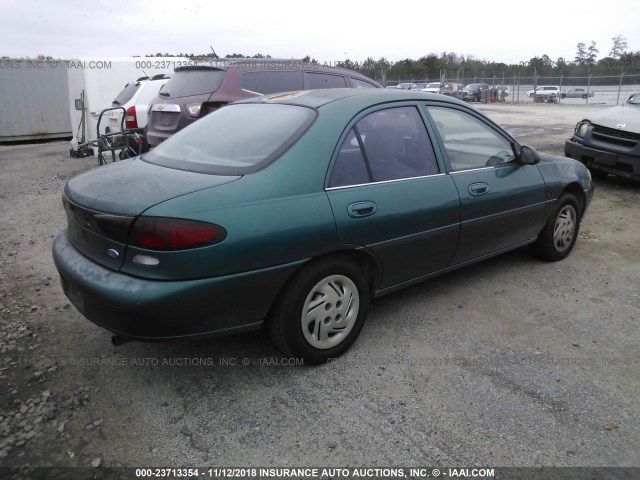 1FALP10P7VW268663 - 1997 FORD ESCORT GREEN photo 4