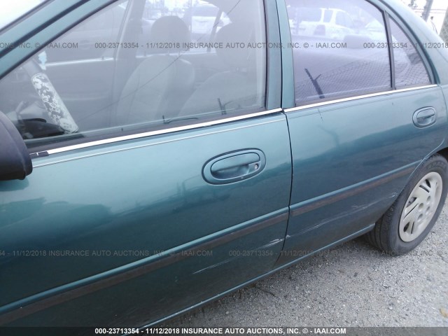 1FALP10P7VW268663 - 1997 FORD ESCORT GREEN photo 6