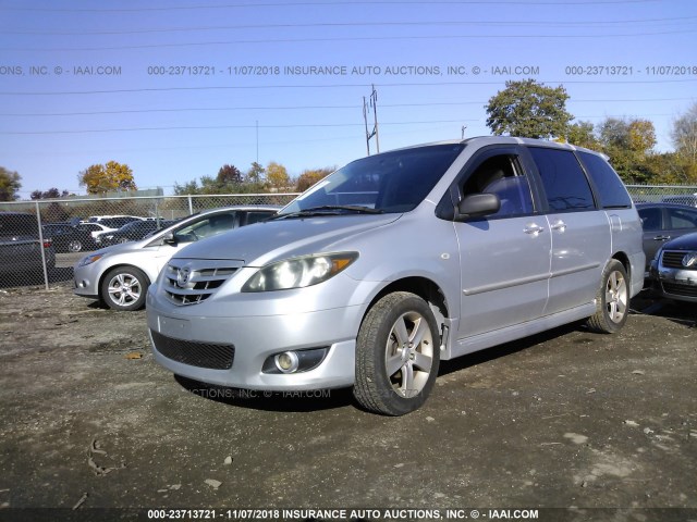 JM3LW28J740503879 - 2004 MAZDA MPV WAGON SILVER photo 2