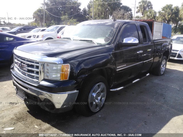 1GTR1VE03BZ191812 - 2011 GMC SIERRA C1500 SLE BLACK photo 2