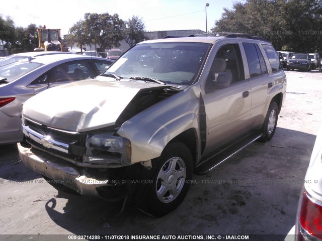 1GNDT13S062169385 - 2006 CHEVROLET TRAILBLAZER LS/LT GOLD photo 2