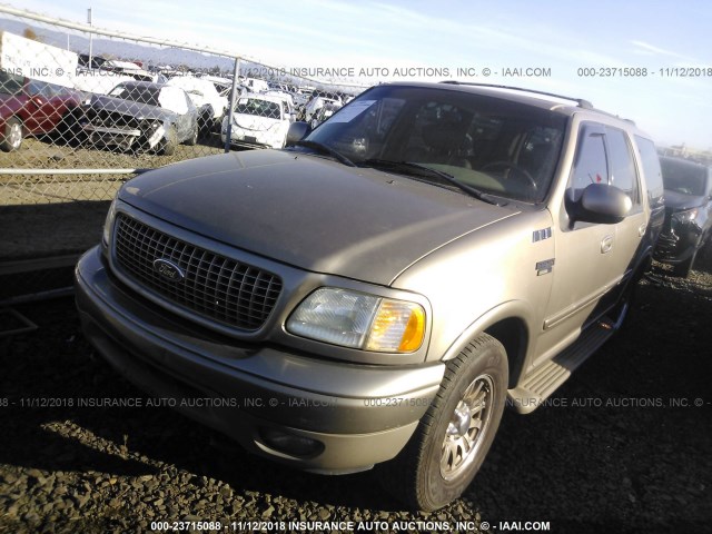 1FMPU18L11LB40111 - 2001 FORD EXPEDITION EDDIE BAUER ოქროსფერი ფოტო 2