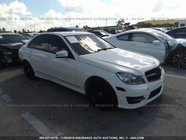 WDDGF4HB6CA610452 - 2012 MERCEDES-BENZ C 250 WHITE photo 1