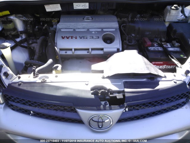 5TDZA23C14S076187 - 2004 TOYOTA SIENNA CE/LE SILVER photo 10