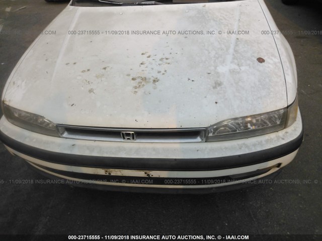 JHMCB7669MC088366 - 1991 HONDA ACCORD EX/EX-R WHITE photo 6