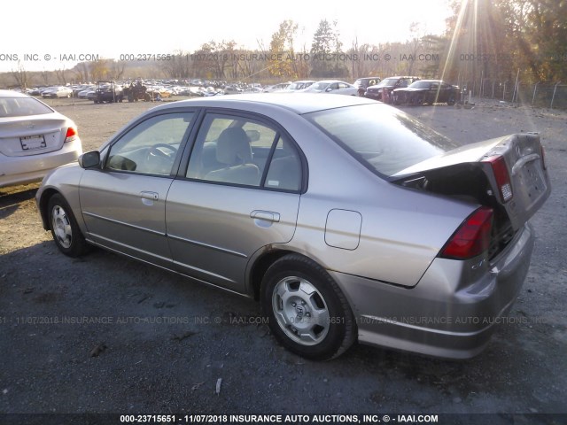 JHMES96694S008526 - 2004 HONDA CIVIC HYBRID SILVER photo 3