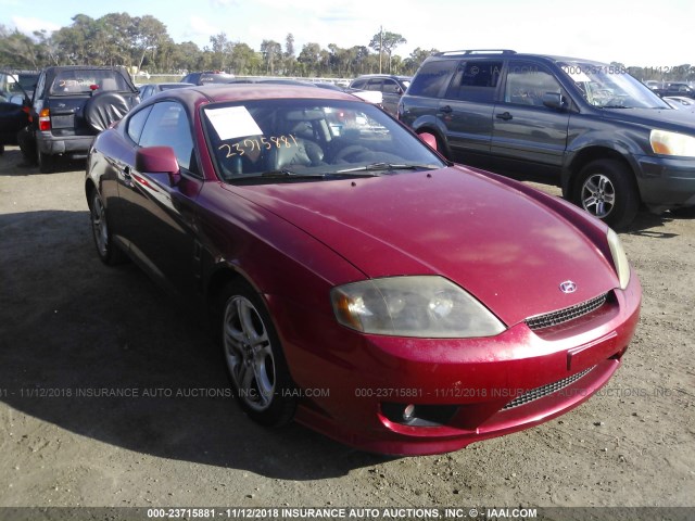 KMHHN65F06U192781 - 2006 HYUNDAI TIBURON GT/SE/GT LIMITED RED photo 6