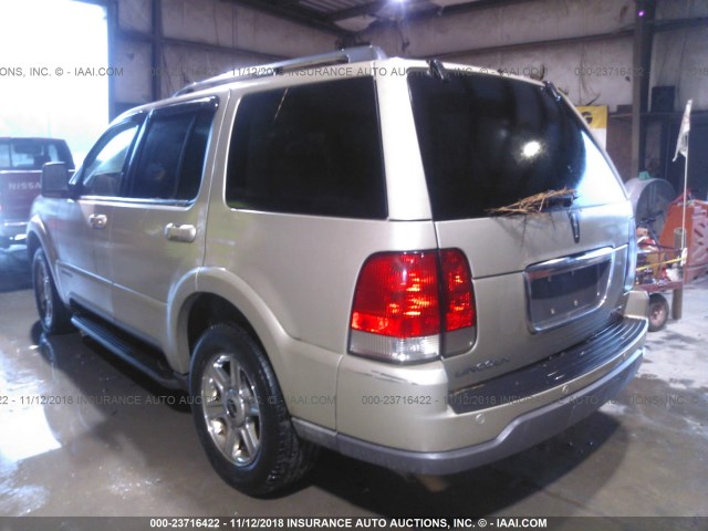 5LMEU68H24ZJ02577 - 2004 LINCOLN AVIATOR 米色 照片 3