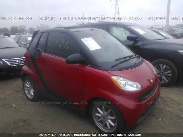 WMEEK31X69K247488 - 2009 SMART FORTWO PASSION RED photo 1