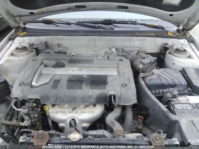 KMHDN46D46U237432 - 2006 HYUNDAI ELANTRA GLS/GT/LIMITED SILVER photo 10