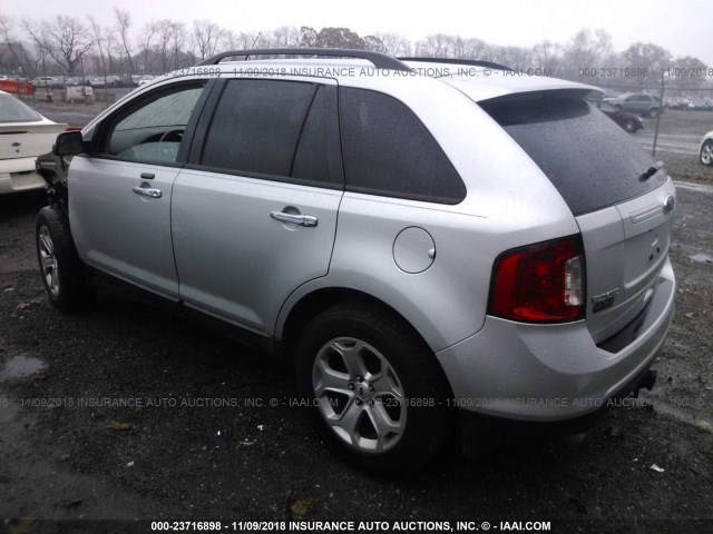 2FMDK4JC8BBA91723 - 2011 FORD EDGE SEL SILVER photo 3