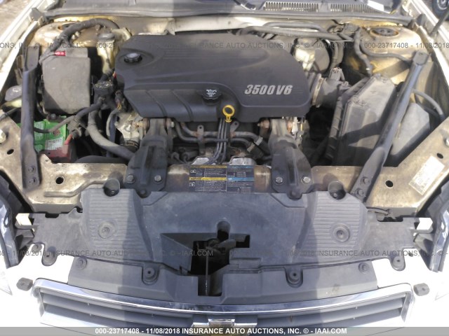 2G1WT55N979323085 - 2007 CHEVROLET IMPALA LT WHITE photo 10