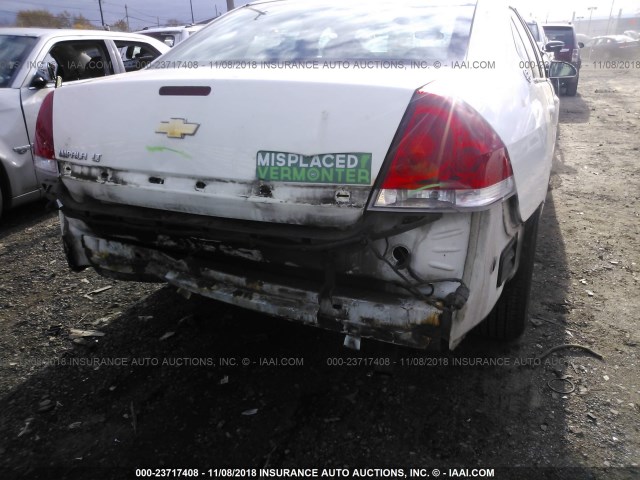2G1WT55N979323085 - 2007 CHEVROLET IMPALA LT WHITE photo 6