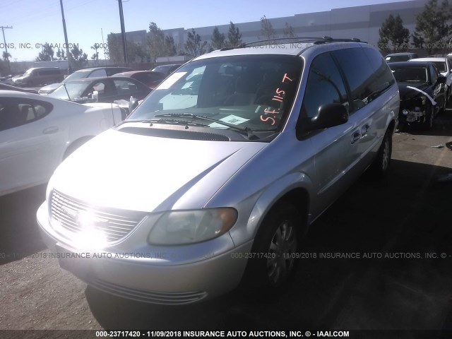 2C4GP74L81R384110 - 2001 CHRYSLER TOWN & COUNTRY EX SILVER photo 2