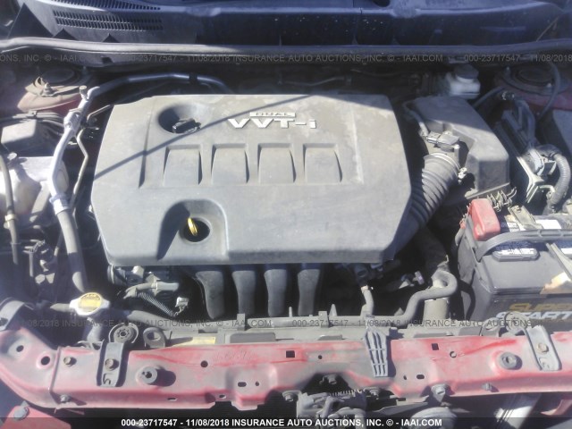 2T1KU40E89C111866 - 2009 TOYOTA COROLLA MATRIX  RED photo 10