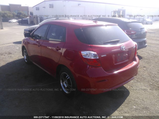 2T1KU40E89C111866 - 2009 TOYOTA COROLLA MATRIX  RED photo 3