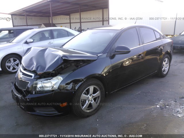 1G1PF5S97B7160451 - 2011 CHEVROLET CRUZE LT BLACK photo 2