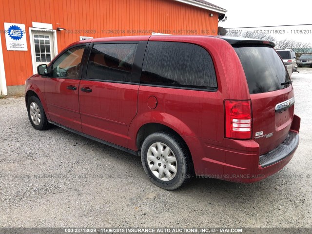2A8HR44H58R107460 - 2008 CHRYSLER TOWN & COUNTRY LX RED photo 3