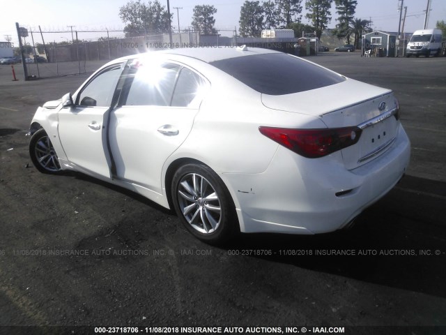 JN1BV7APXFM341067 - 2015 INFINITI Q50 PREMIUM/SPORT WHITE photo 3