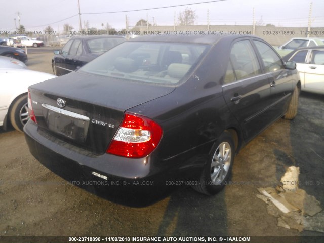 JTDBE30K920131329 - 2002 TOYOTA CAMRY LE/XLE/SE BURGUNDY photo 4