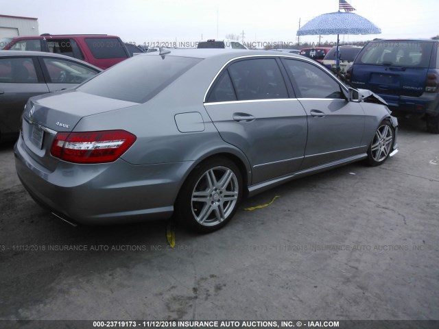 WDDHF8HB0AA073604 - 2010 MERCEDES-BENZ E 350 4MATIC SILVER photo 4