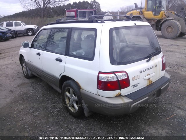 JF1SF65521G760525 - 2001 SUBARU FORESTER S WHITE photo 3