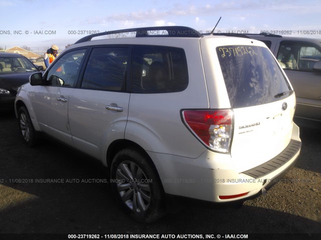 JF2SHBECXCH440556 - 2012 SUBARU FORESTER LIMITED WHITE photo 3