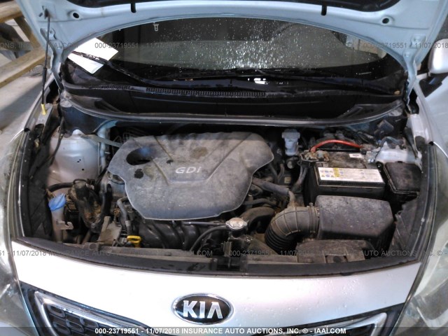 KNADN4A38D6169783 - 2013 KIA RIO EX/SX SILVER photo 10