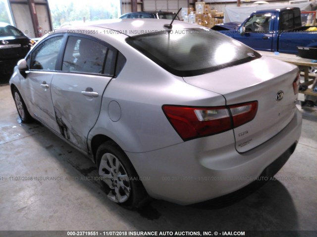 KNADN4A38D6169783 - 2013 KIA RIO EX/SX SILVER photo 3