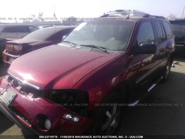 1GKDS13S042266986 - 2004 GMC ENVOY RED photo 2