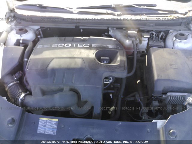 1G1ZH57B49F187976 - 2009 CHEVROLET MALIBU 1LT WHITE photo 10