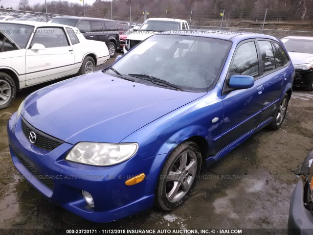 JM1BJ245531163040 - 2003 MAZDA PROTEGE PR5 BLUE photo 2