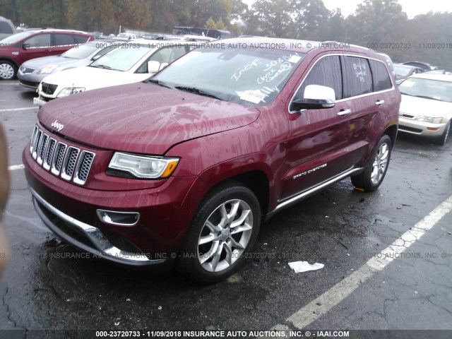 1C4RJFJT4EC308861 - 2014 JEEP GRAND CHEROKEE SUMMIT RED photo 2