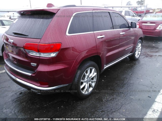 1C4RJFJT4EC308861 - 2014 JEEP GRAND CHEROKEE SUMMIT 红色 照片 4