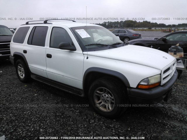 1D4HR38N73F581253 - 2003 DODGE DURANGO SPORT WHITE photo 1