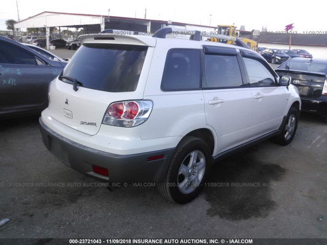 JA4LX41G13U041756 - 2003 MITSUBISHI OUTLANDER XLS WHITE photo 4