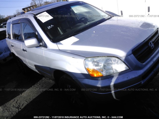 5FNYF18505B003500 - 2005 HONDA PILOT SILVER photo 1