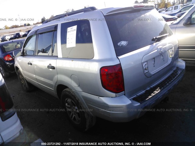 5FNYF18505B003500 - 2005 HONDA PILOT SILVER photo 3