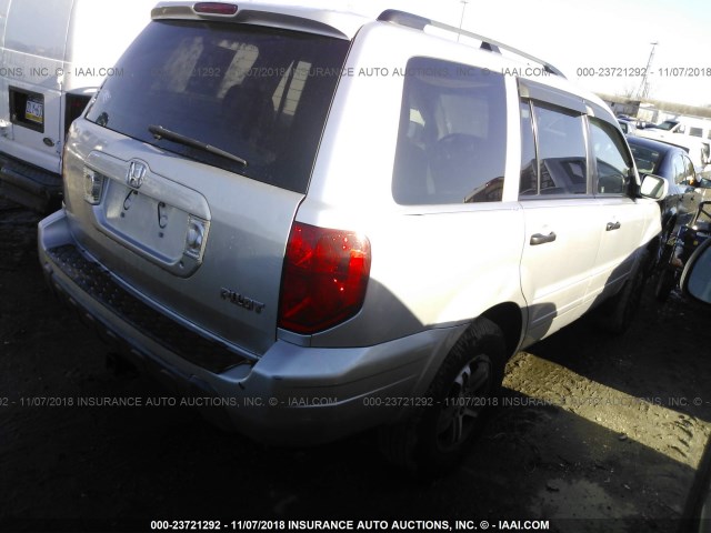 5FNYF18505B003500 - 2005 HONDA PILOT SILVER photo 4