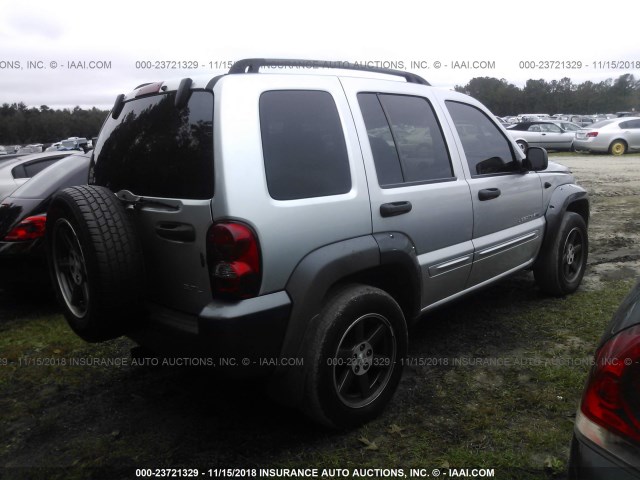 1J4GK48K43W685346 - 2003 JEEP LIBERTY SPORT/FREEDOM SILVER photo 4