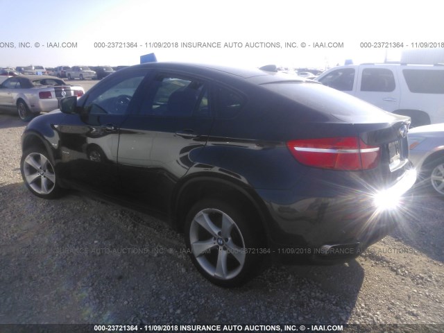 5UXFG8C5XALZ94635 - 2010 BMW X6 XDRIVE50I BLACK photo 3