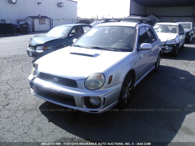 JF1GG296X2G828375 - 2002 SUBARU IMPREZA WRX SILVER photo 2