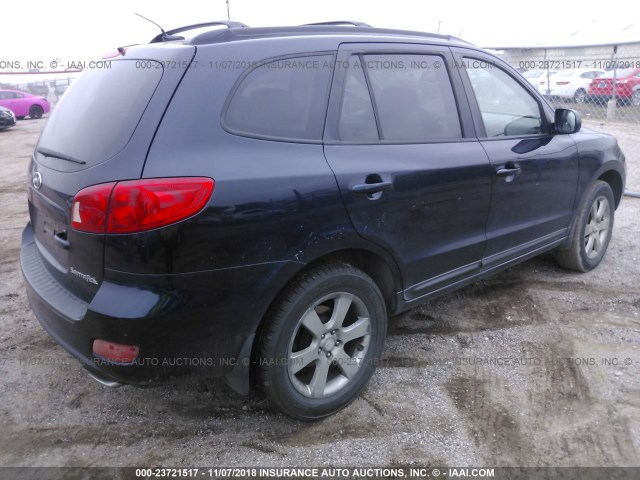 5NMSH13E27H120892 - 2007 HYUNDAI SANTA FE SE/LIMITED BLACK photo 4