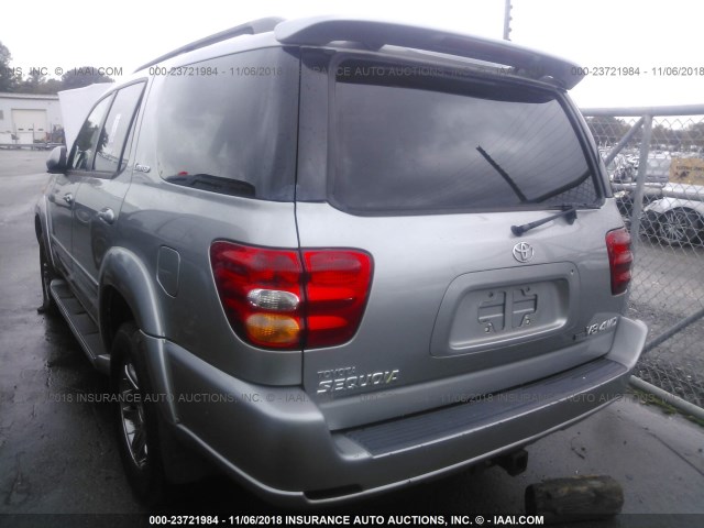 5TDBT48A04S209116 - 2004 TOYOTA SEQUOIA LIMITED GRAY photo 3