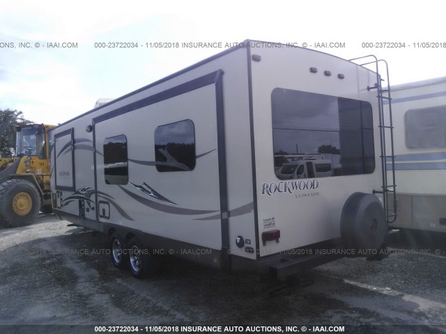 4X4TRLB22ED130245 - 2014 FOREST RIVER ROCKWOOD ULTRA LIGHT  TAN photo 3