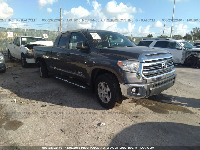 5TFRM5F13HX121701 - 2017 TOYOTA TUNDRA DOUBLE CAB SR/SR5 GRAY photo 1