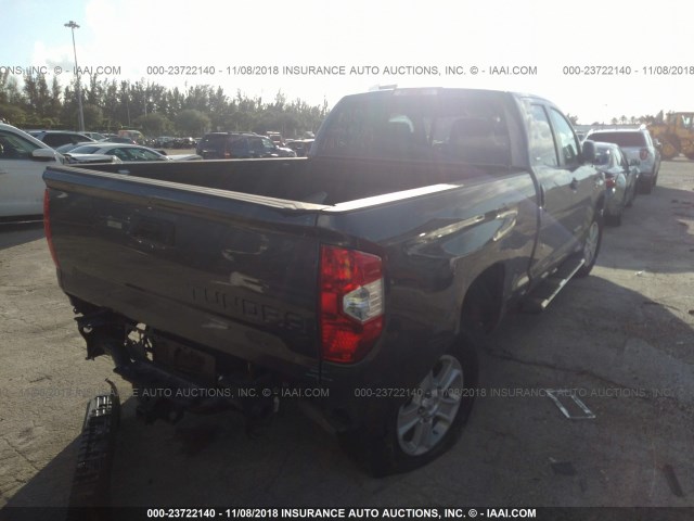 5TFRM5F13HX121701 - 2017 TOYOTA TUNDRA DOUBLE CAB SR/SR5 GRAY photo 4
