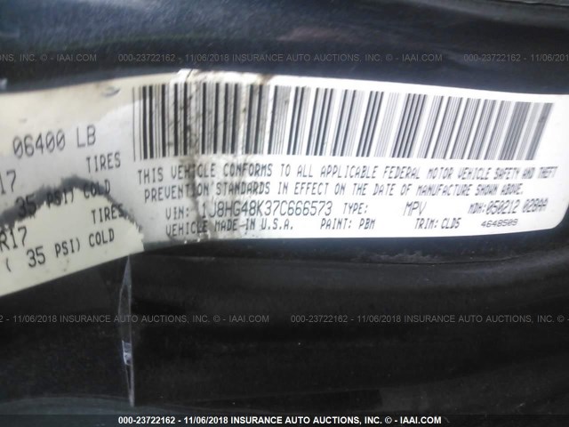 1J8HG48K37C666573 - 2007 JEEP COMMANDER Dark Blue photo 9