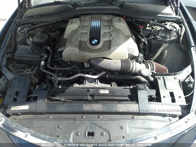 WBAEH73414B191232 - 2004 BMW 645 CI AUTOMATIC BLACK photo 10